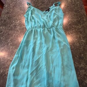 Chic Turquoise Sleeveless Dress
